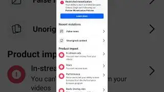 Facebook Page Me Earning Restricted and False news Monetization #shorts #short