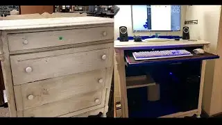 I Turned An Old Dresser Into A Standing Desk