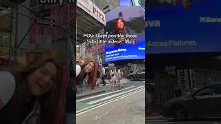 I made it on timesquare🤯 #shorts