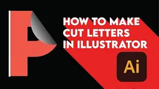 How to make a cut letter in illustrator #abobe illustrator #cut letters#typography