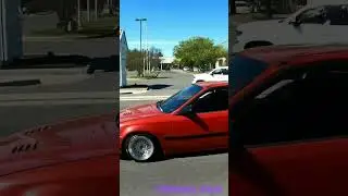 @Saucxxyy Red Honda Civic spotted cruisin along 10 looking beautiful in the sunlight sittin on BBS's
