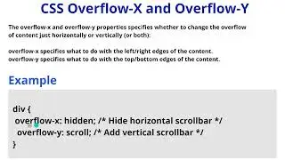 CSS Overflow- X and Overflow- Y | Overflow- X and Overflow- Y CSS | CSS Overflow Property #90
