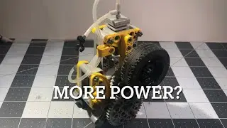Lego pneumatic engine upgrade (+engine stand)