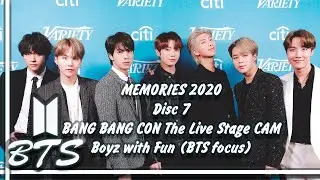 BTS - MEMORIES 2020 Disc 7 BANG BANG CON The Live Stage CAMBoyz with Fun
