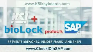 KSI 2100 Biometric Keyboard with NEXT Fingerprint Sensor Protecting ANY SAP Function with bioLock