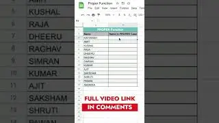 PROPER Formula in Google Sheets | How to do Proper Case of texts | 1 Minute Google Sheets