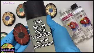 Spray Painting Rocks?  This one works with Art Resin!