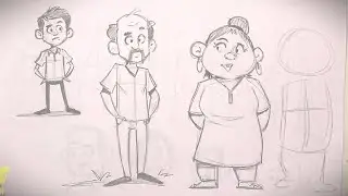 How to design your own Cartoon Character in front pose for beginners | Character Design