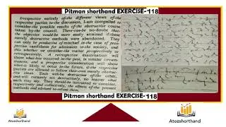 pitman shorthand exercise-118 Dictation 40 wpm