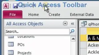 Tip: Add Save As Icon to QAT, Quick Access Toolbar in Microsoft Access