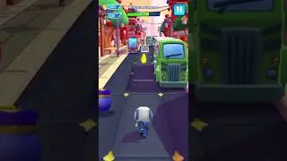 Talking Hank Hit 45 pandas in one run Talking Hero Dash