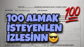 10.Sınıf Matematik 1.Dönem 1.Yazılı