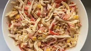 Нежный крабовый салат