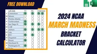 2024 March Madness Bracket Calculator | National Championship Scenarios | Free Download