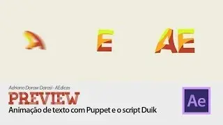 After Effects em Portugues Animação com Puppet e o script Duik