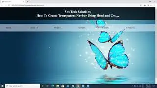 Navbar With Transparent background In Html CSS | Transparent Navbar | Html CSS Transparent Navbar