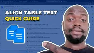 How to Align Table Text in Google Doc