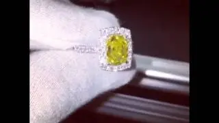 vivid yellow diamond - 2.02ct