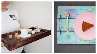 Деревянные подносы, красивый фотофон | DIY ideas