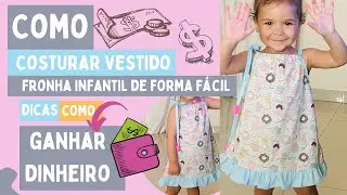 🔴 COMO COSTURAR VESTIDO FRONHA INFANTIL  - como ganhar dinheiro com vestido infantil