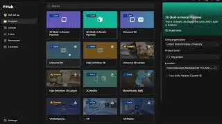 Unity Hub &  Starting a New 2D Project