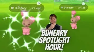 ✨Buneary Spotlight Hour In Pokemon Go!(SHINY CAUGHT!)✨