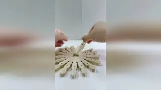 Изготовление подставки под горячее из деревянных прищепок