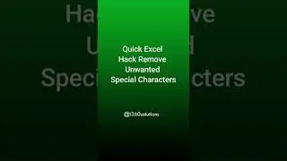 What is the easiest way to remove special characters in Excel? 