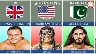 WWE Superstars Ring Name From Different Countries