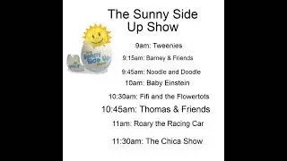 Fanmade Sprout schedule (Weekdays)