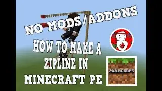 How to make a Zipline in Minecraft! ( NO COMMANDS, MODS, ADDONS! )