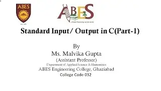 L-8 Standard Input/Output in C (Part 1)