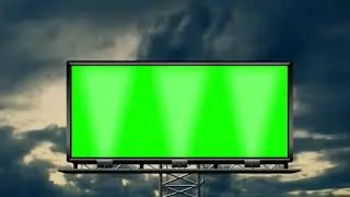 SHORT GREEN SCREEN BILLBOARD AND BACKGROUND CLOUD