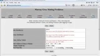 Using the Enhanced Murray Grey Mating Predictor