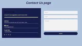Create a Contact Us page design || HTML & CSS
