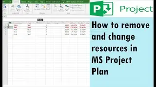 MS Project | How to remove and change resources in a Project plan