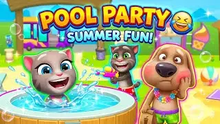 My Talking Tom Friends Pool Party Fun Gameplay 😂🏖️ | Funny Summer Vacation Episode | Android Game