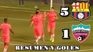 BARCELONA 5 VS MIAMI UNITED 1 - GOLES Y RESUMEN DEL PARTIDO #like #suscribete