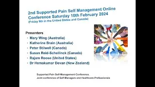 2nd Supported Pain Self Management Online Conference Saturday 10th February 2024