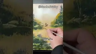 Watercolor painting putting in figures people #watercolor #painting #art