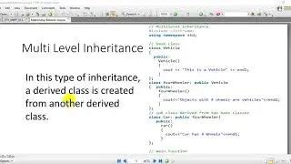 12-Inheritence Relationship Among Classes in OOP using C++