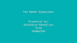Few Emmet Expansions - Which should come handy when you write HTML and CSS