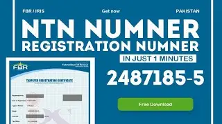 How To Get NTN Number | How to Get Registration Certificate from FBR | ONLINE | 