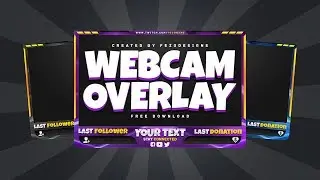 Colorful Webcam Overlay Template - For Twitch/YouTube - Free Download
