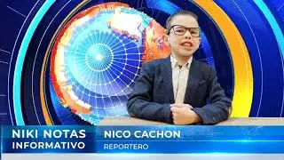 Niki Notas. Nico Cachón presenta las noticias de hoy. Fondo, Noticiero Profesional.