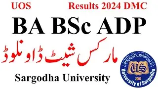 BA BSc ADP Results 2024 UOS | ADP Result 2024 DMC | ADA ADS ADC Result Detailed Marksheet UOS 2024
