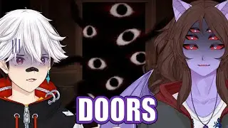 Jogando ROBLOX DOORS até o 