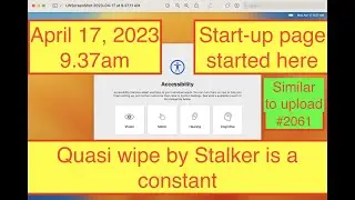 2063.  Hacked MacBook wiped by stalker to Set-up page