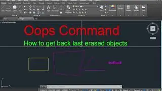 Oops Command In AutoCAD In Hindi
