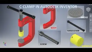 C CLAMP in Autodesk Inventor || Autodesk Inventor Assembly Tutorial || Cad tutorials || 3d Drawings